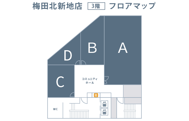 梅田北新地　フロアマップ 